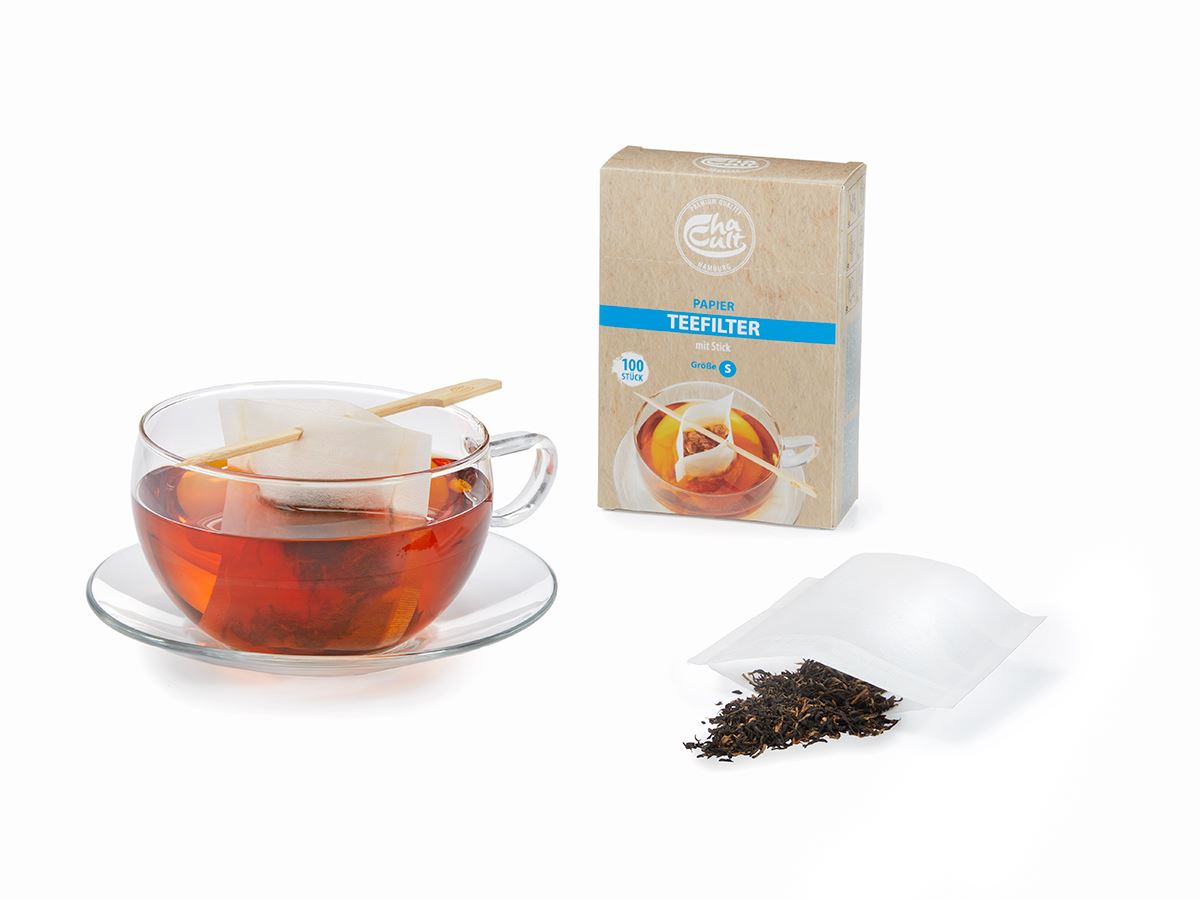 Teefilter Größe S mit Lasche und Stick